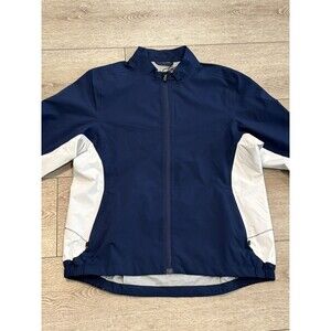 Sun‎ Mountain Monsoon Rain Jacket Womens XL Golf Jacket Navy White NWT
